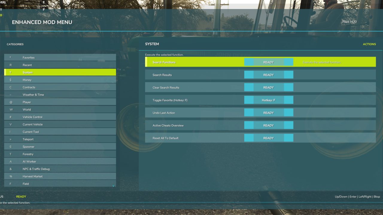 Erweitertes Mod-/Cheat-Menü