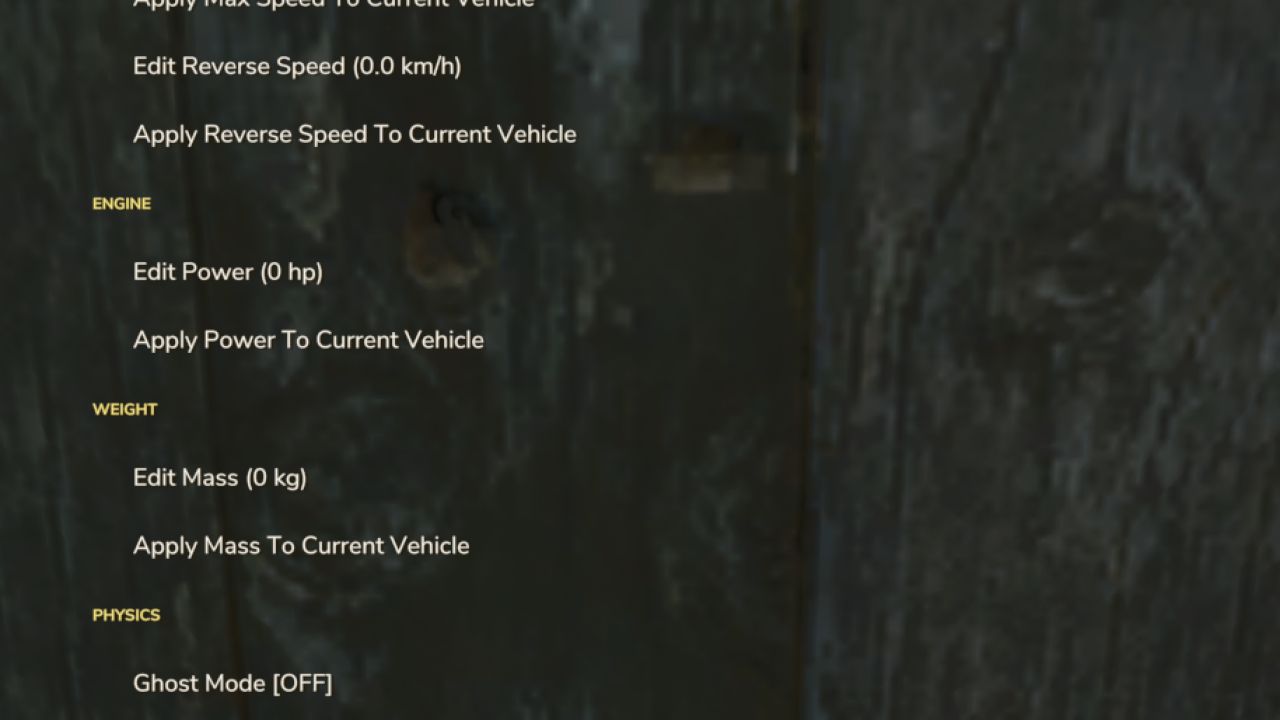 Enhanced Mod / Cheat Menu