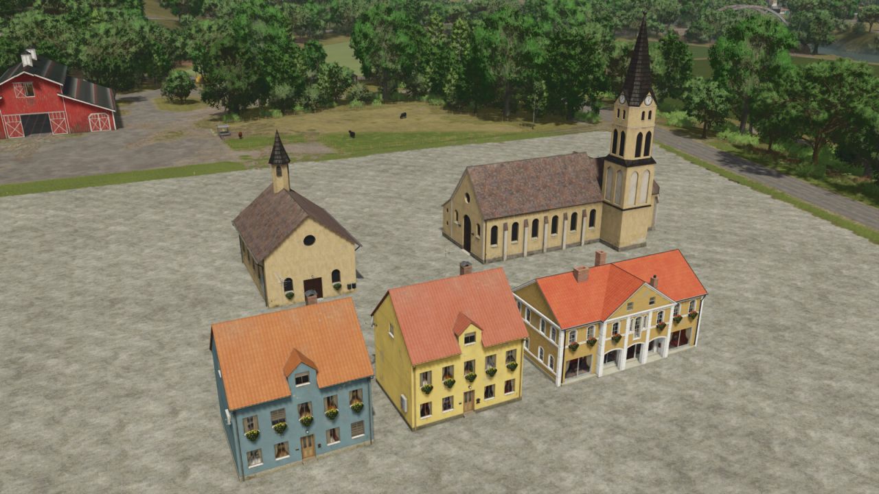 Paquete de edificios decorativos europeos