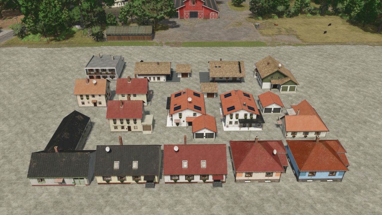 Paquete de edificios decorativos europeos
