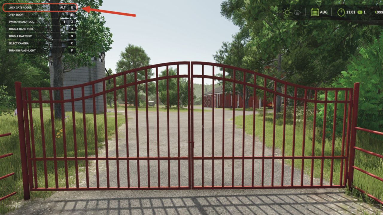 Llaves de la puerta de la granja