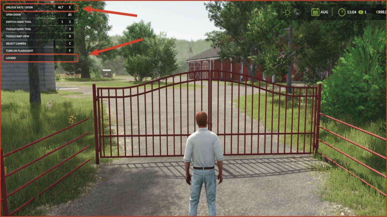 Llaves de la puerta de la granja