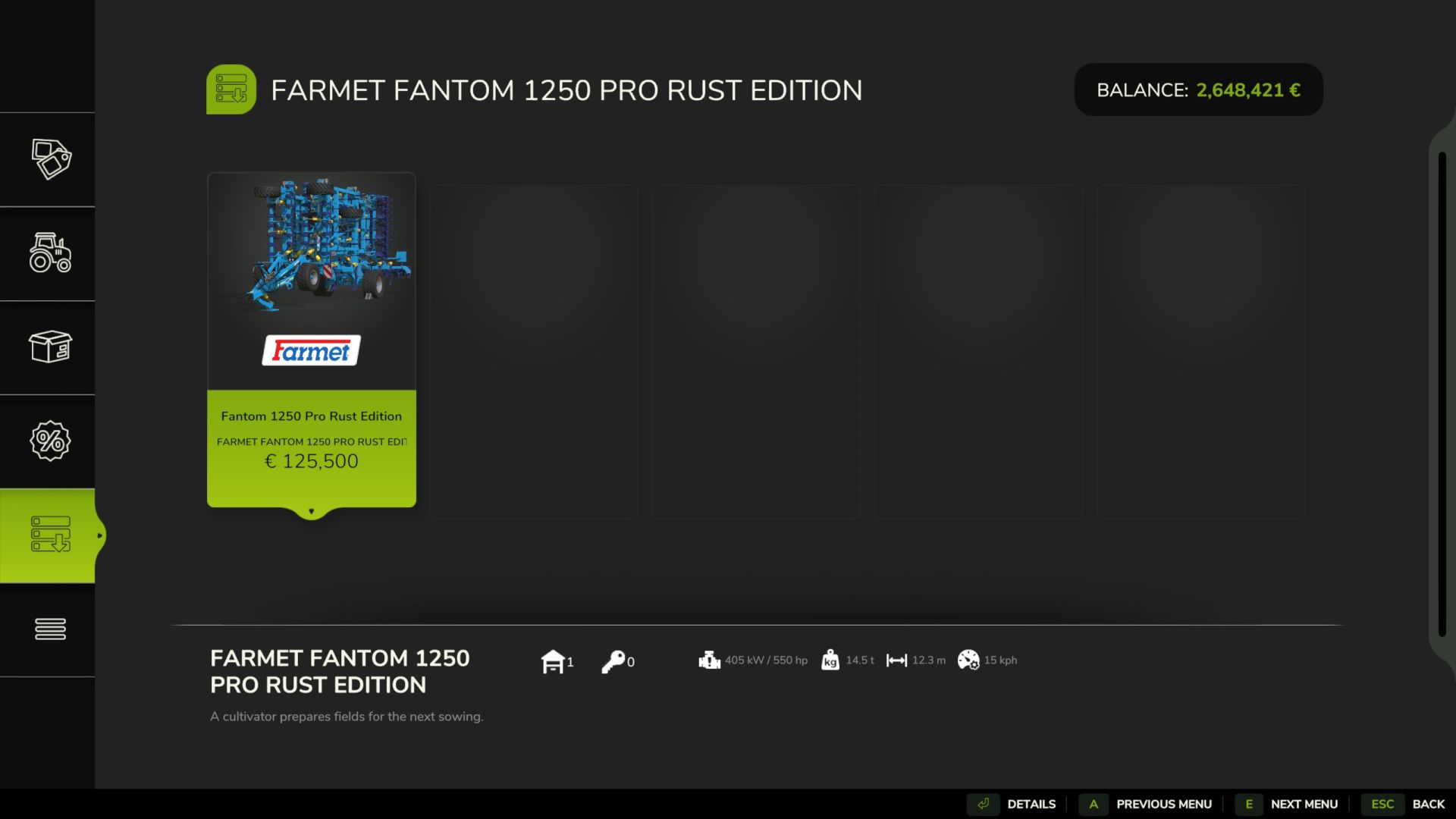 Farmet Fantom 1250 Pro Rust Edition