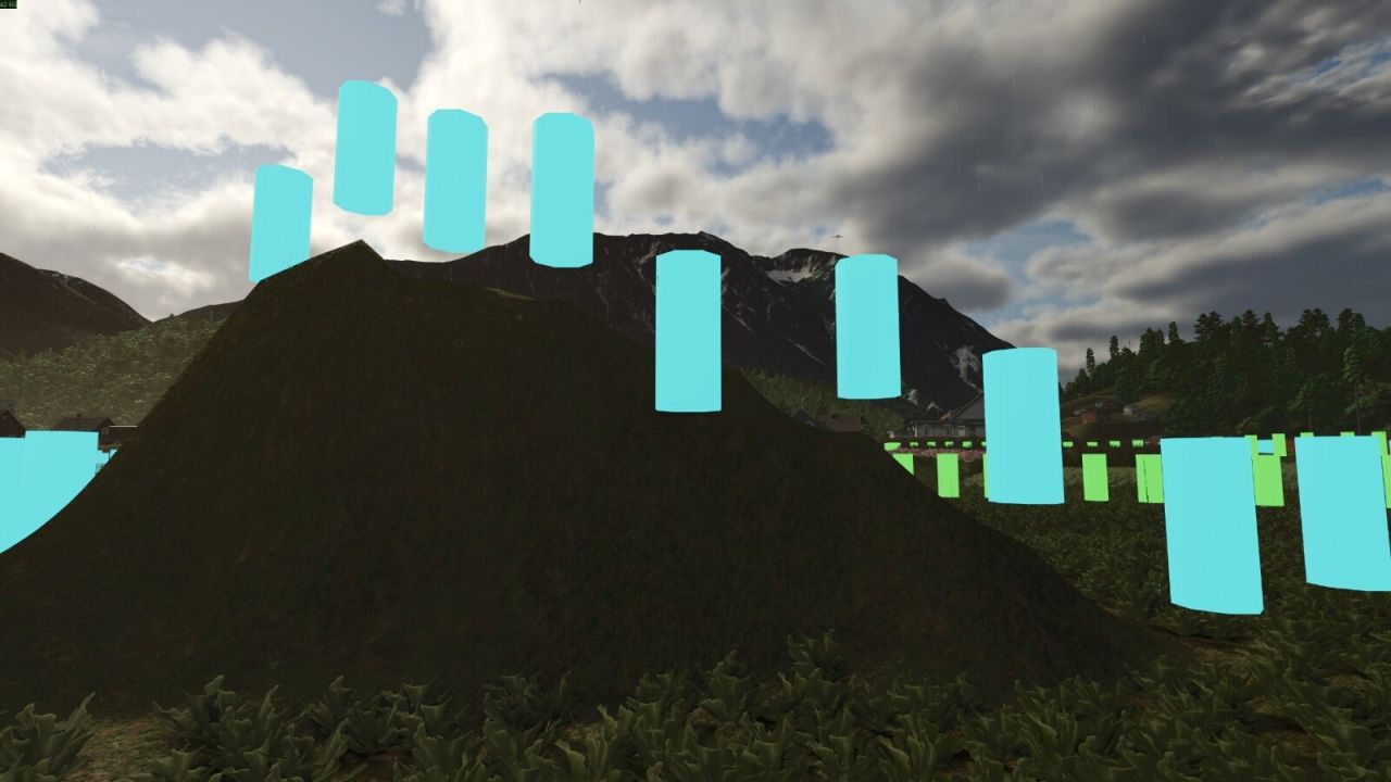 Visualización del borde de las tierras de cultivo