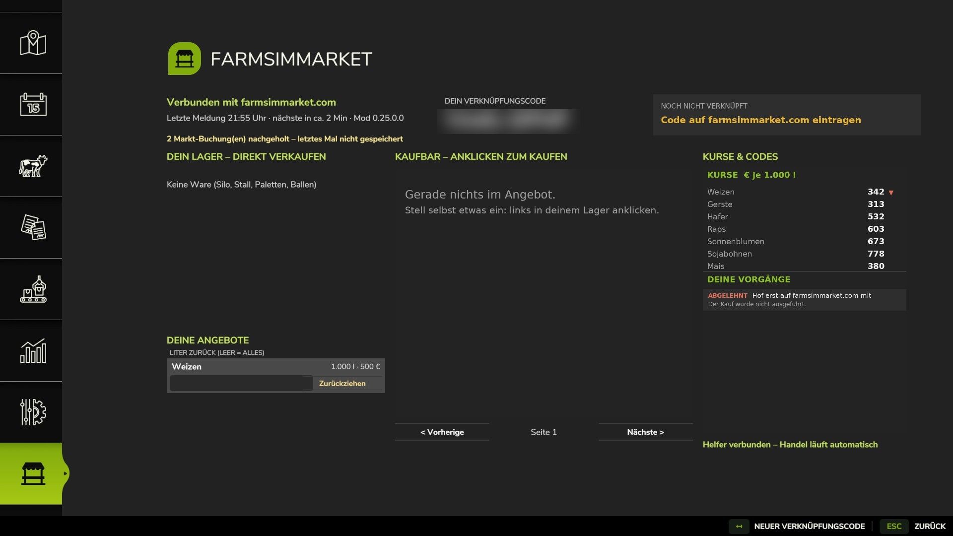 FarmSimMarket – Player Market & Rankings