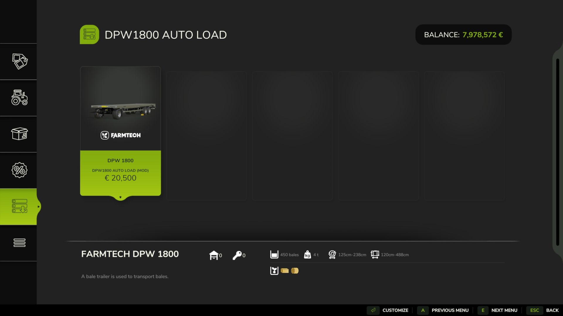 Farmtech DPW 1800 AutoLoad