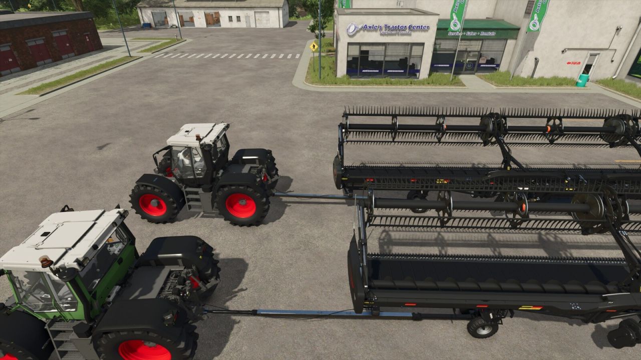 FD250 With Integrated Cutterbar Wagon And Longer Drawbar