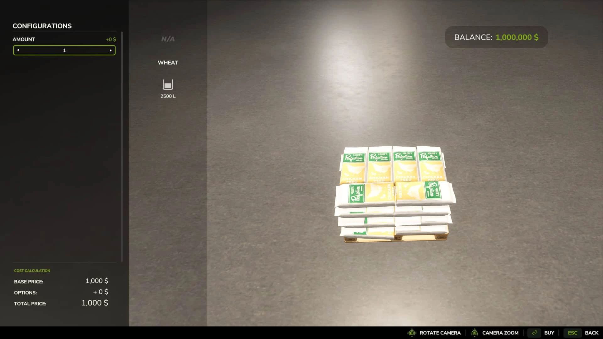 Feed pallets (2,500L)