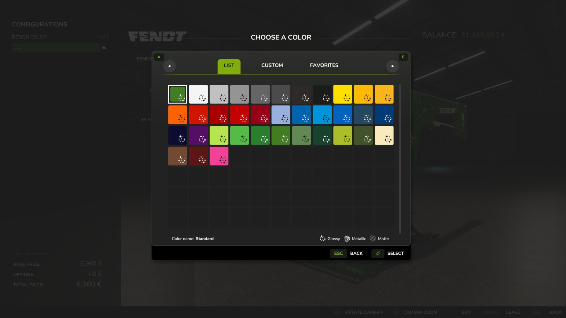Fendt Cargo T740 (scelta dei colori)