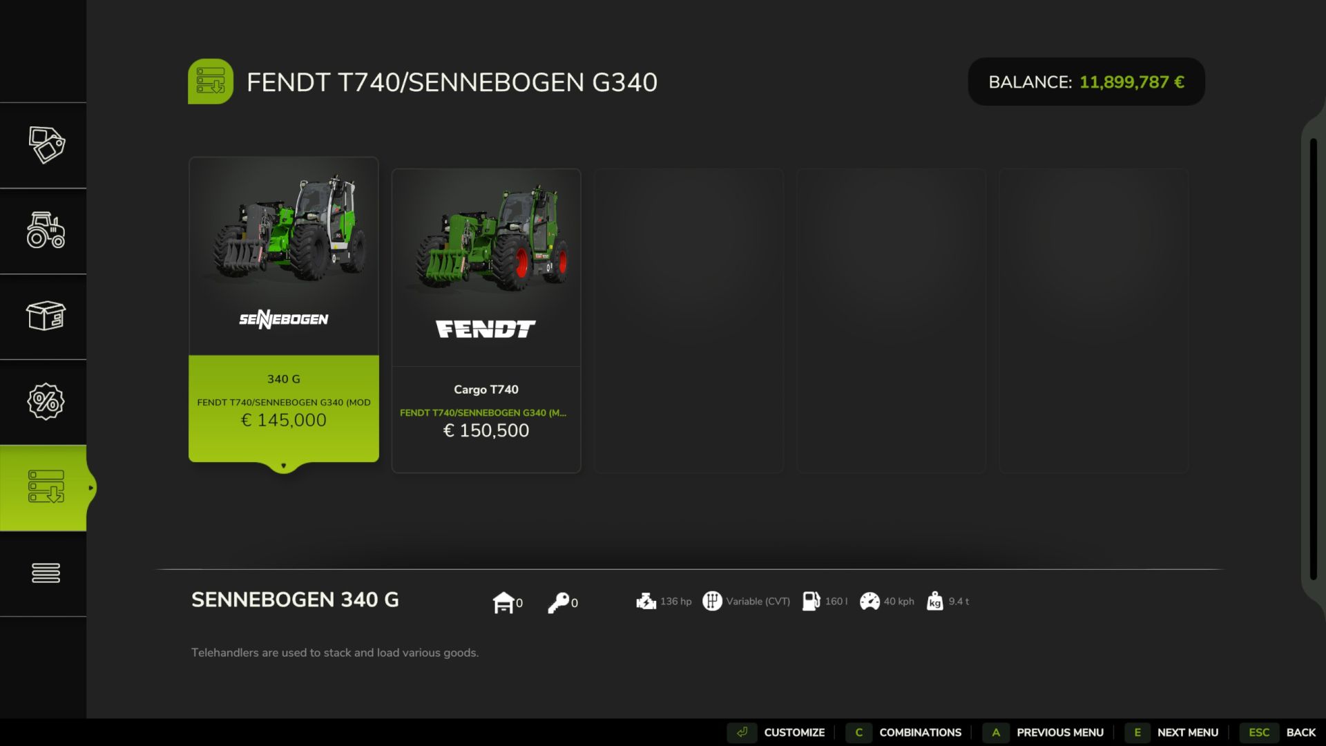 Fendt Cargo T740 / Sennebogen 340G