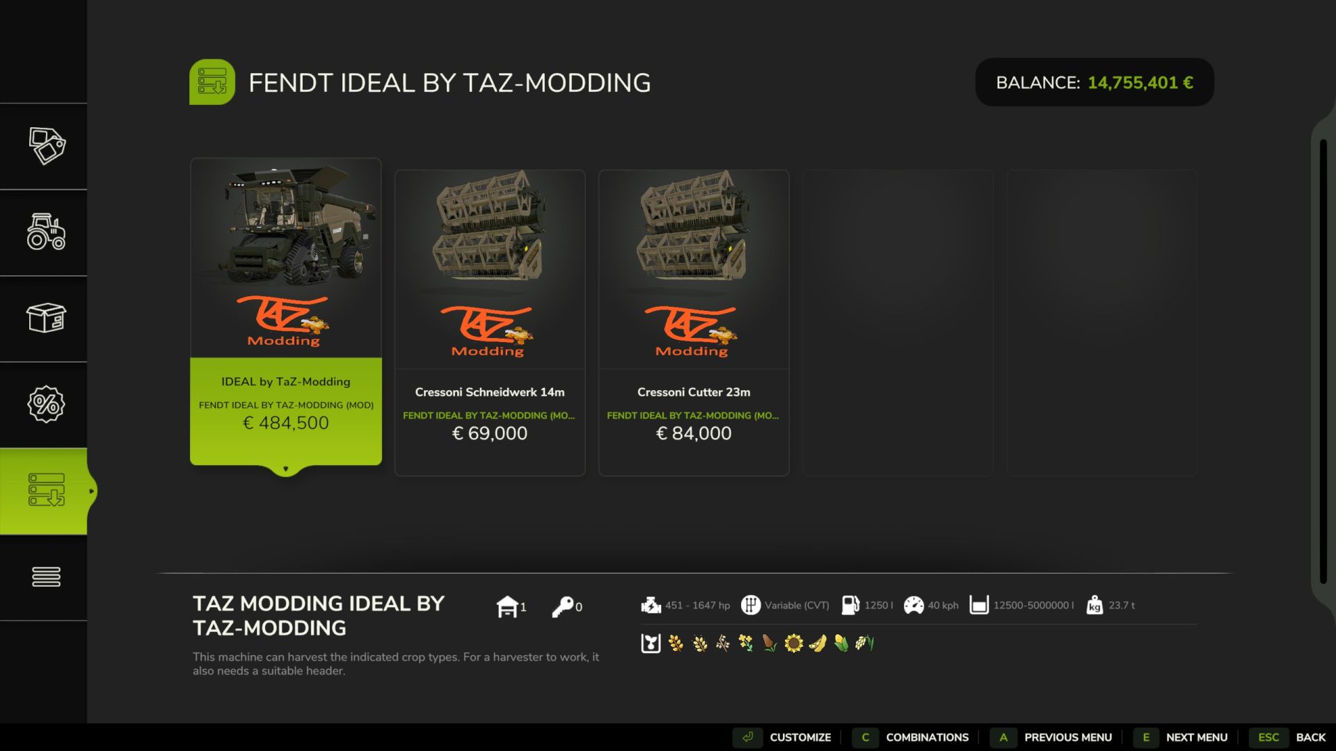 Fendt Ideal Pack