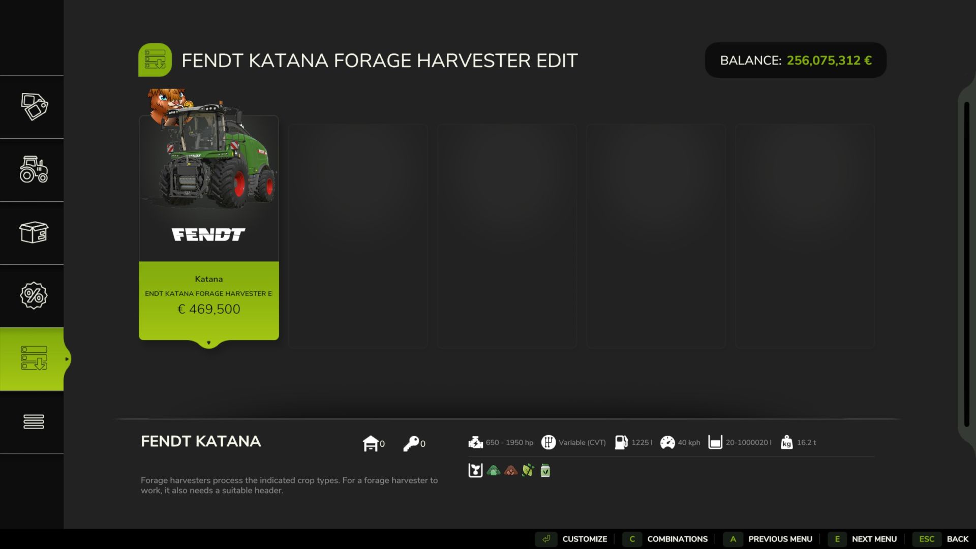 Fendt Katana Futter Harvester Bearbeiten