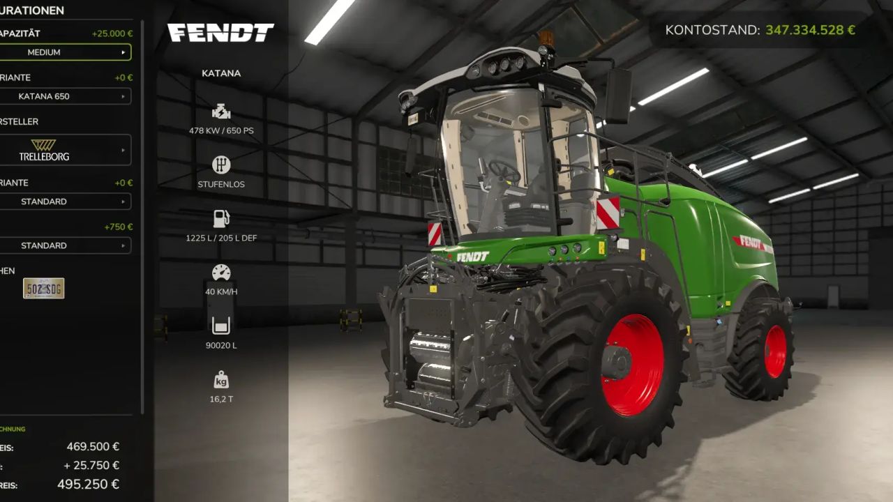Fendt Katana mit Trichter
