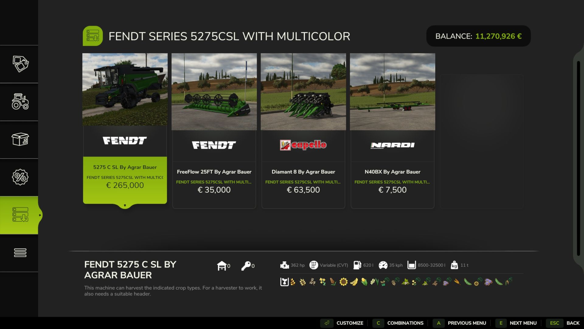 Fendt Series 5275 CSL