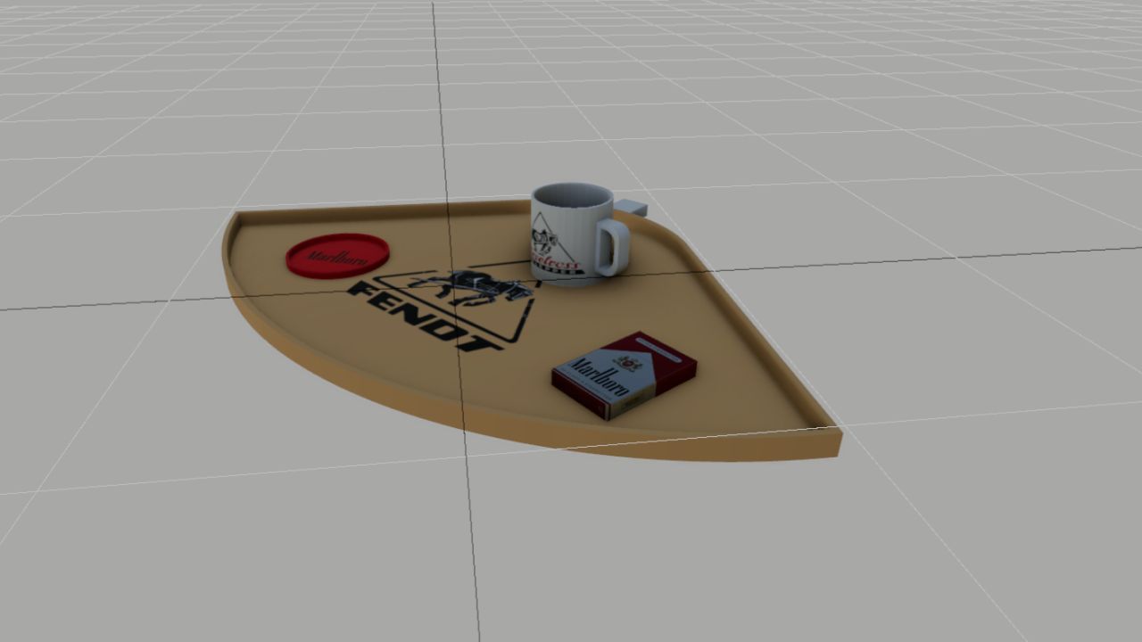 Mesa Fendt com decoração (Prefab)