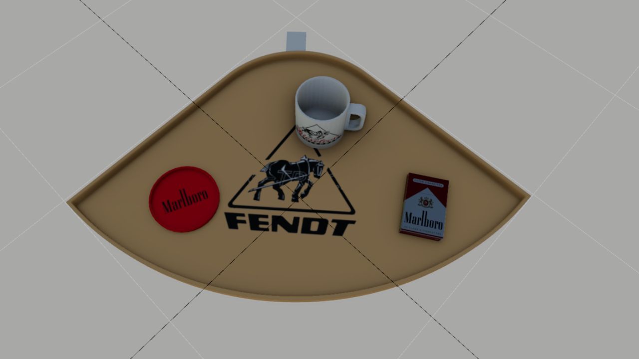Mesa Fendt com decoração (Prefab)