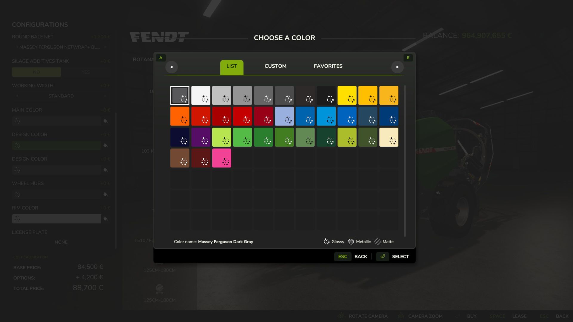 Fendt/MF Bale Key Combination
