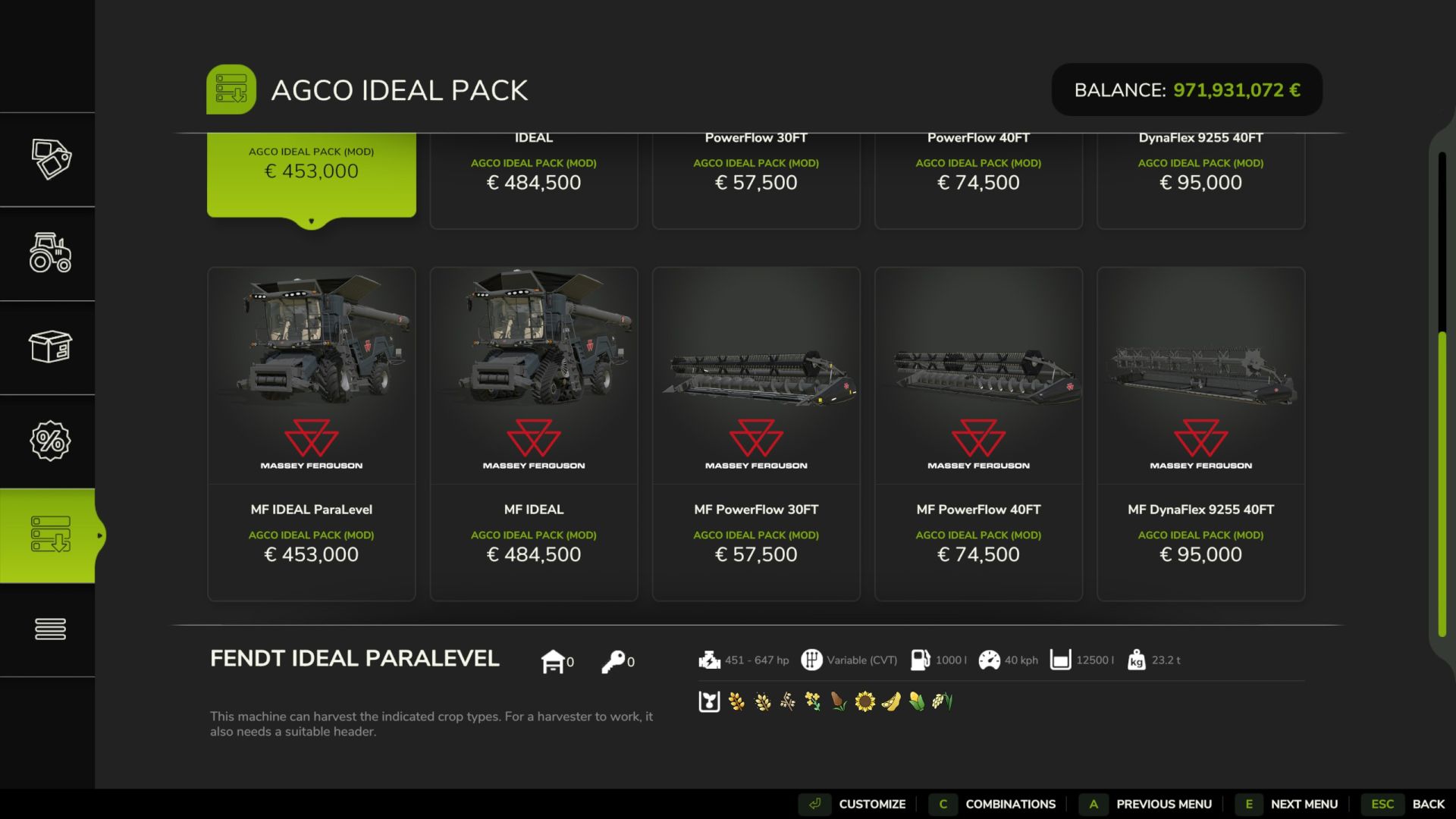 Fendt/MF Ideal Pack