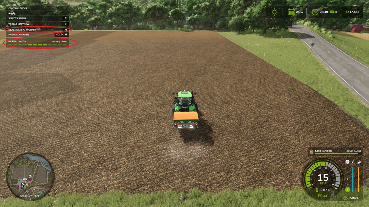 Fertilizer WorkWidth