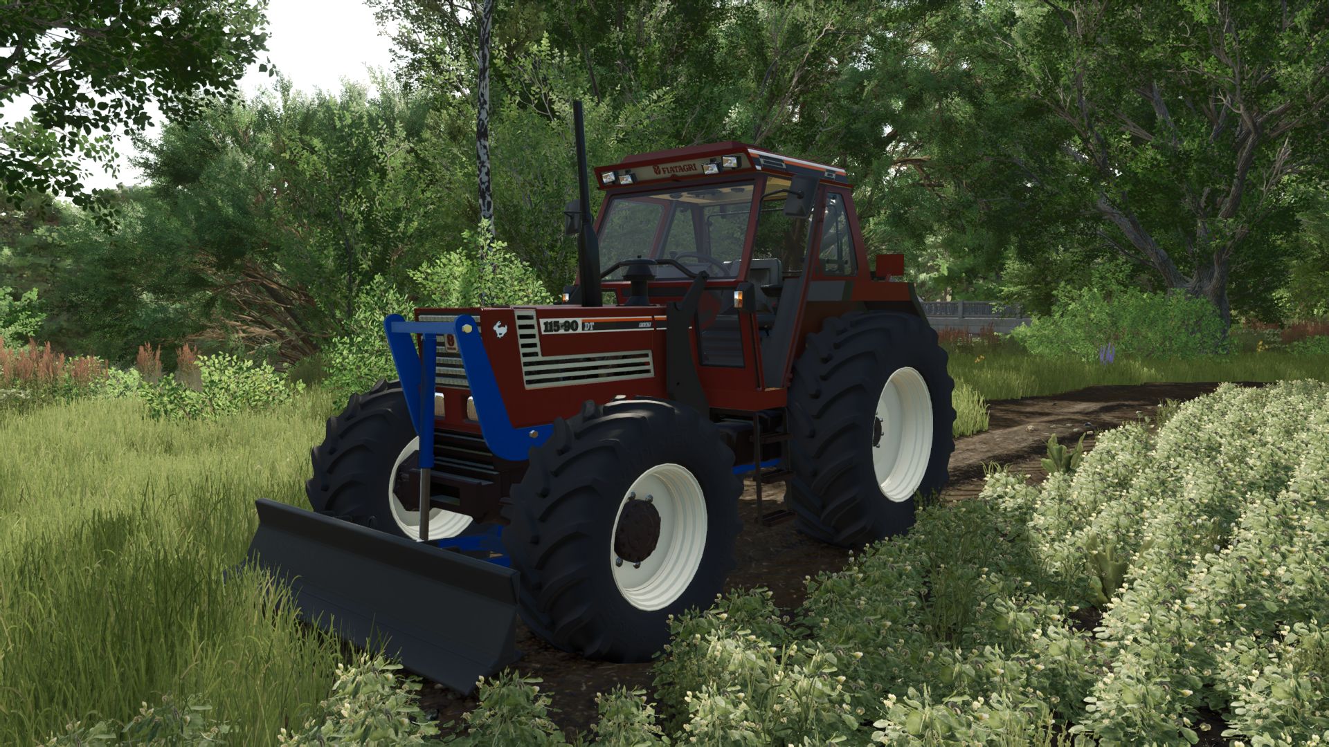 Fiatagri 140-90 avec lame avant