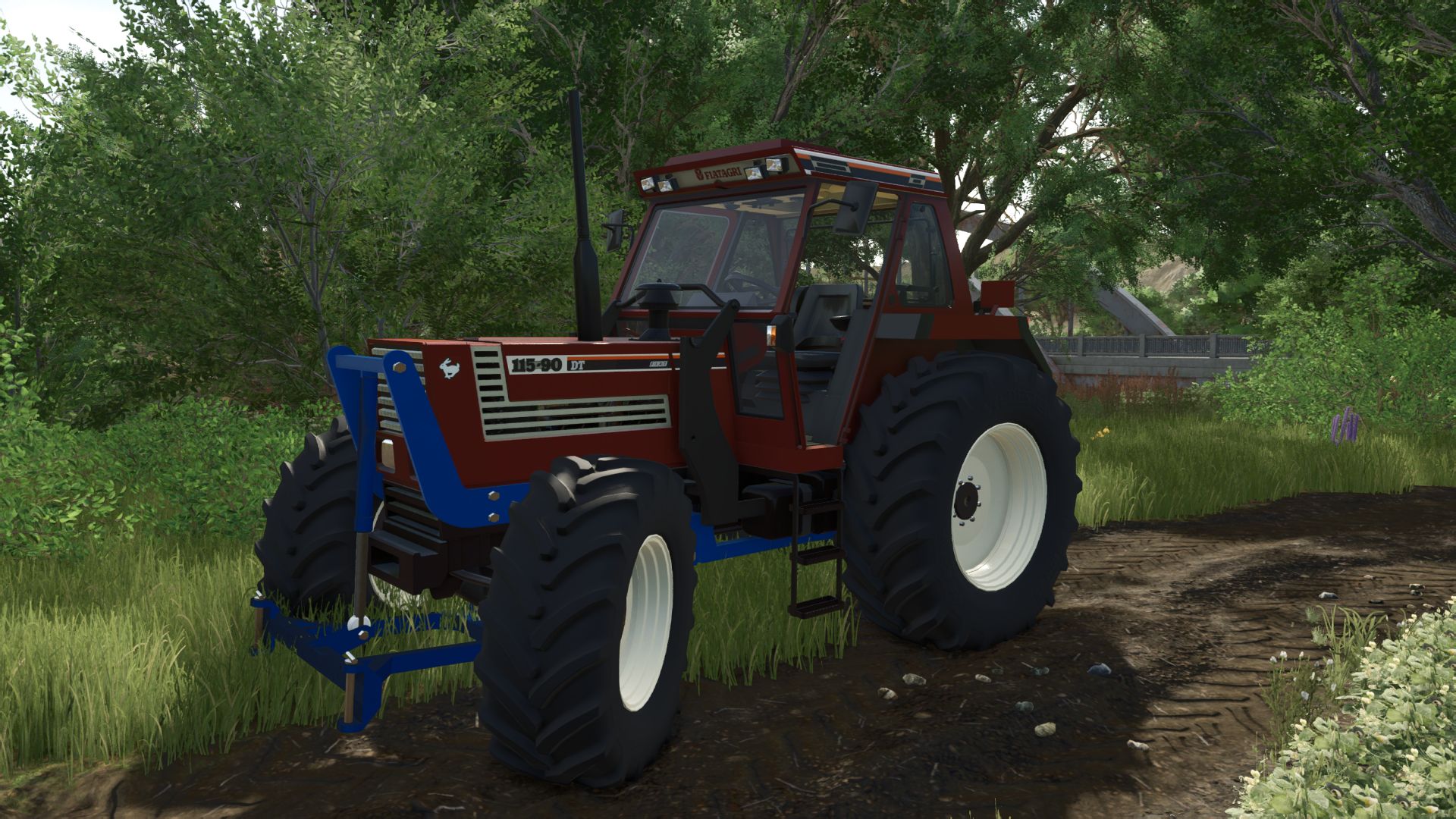 Fiatagri 140-90 avec lame avant