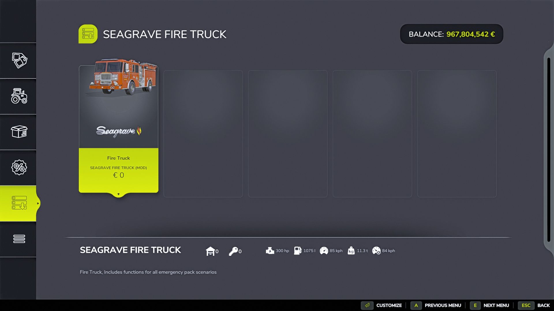 Seagrave brandweerwagen