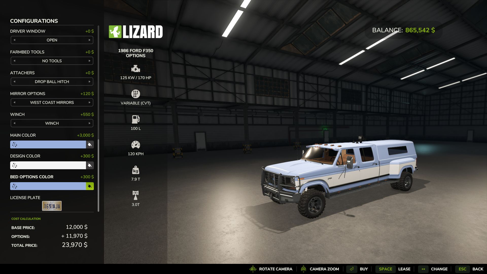 Ford 1986 F350 Options