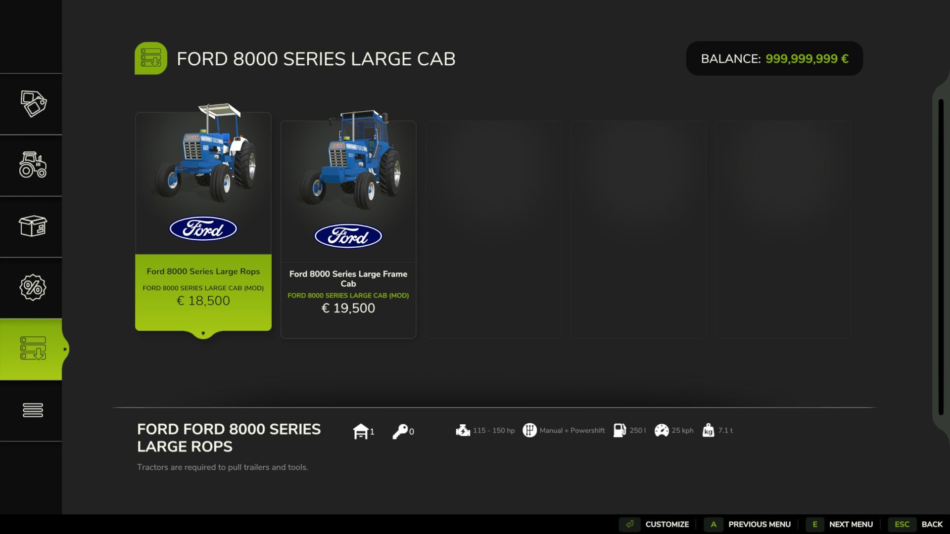 Ford 8000-9600 Series Tractors