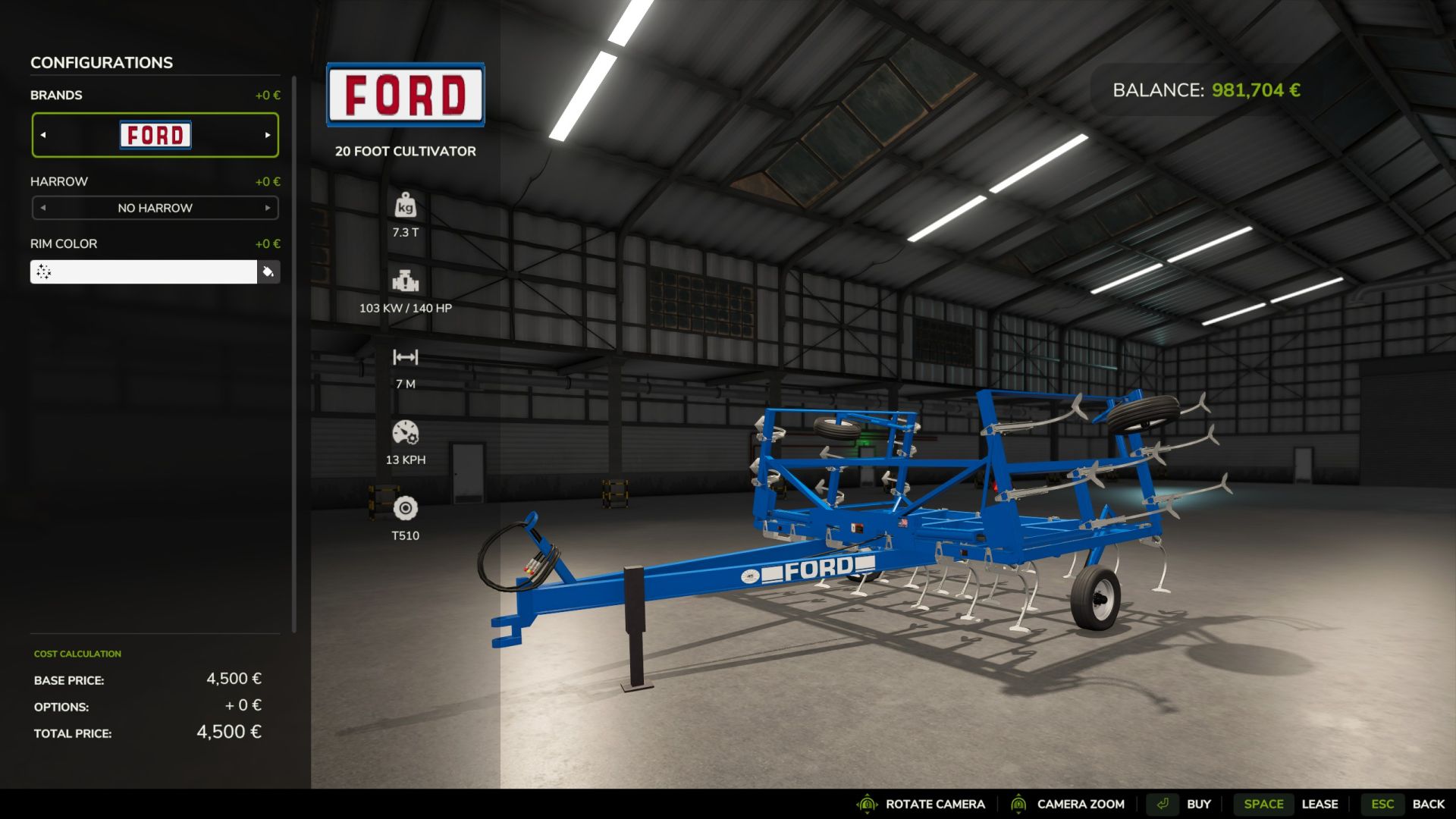 Ford / New Holland 20 -metrowy kultywator