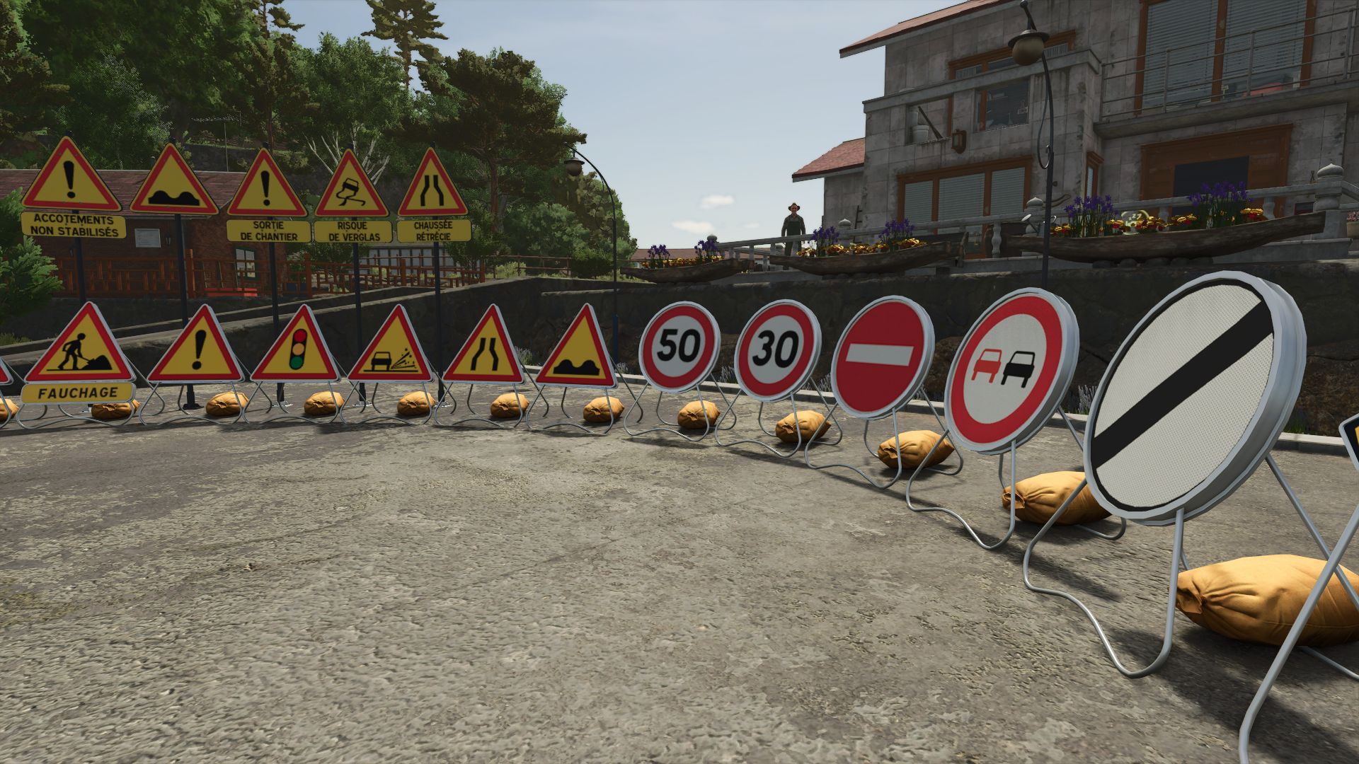 French Temporary Signs