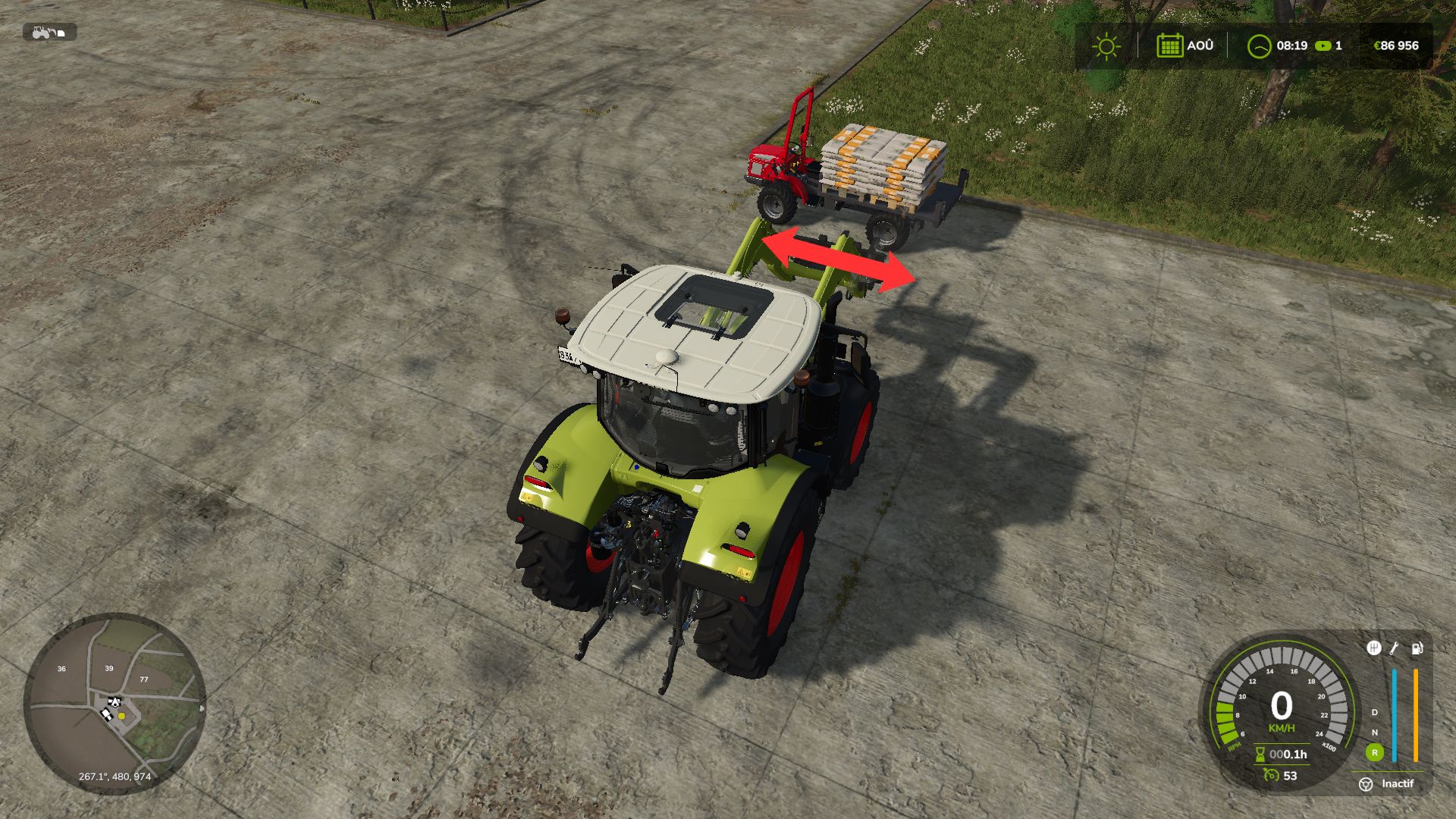 Front loaders with side shifting