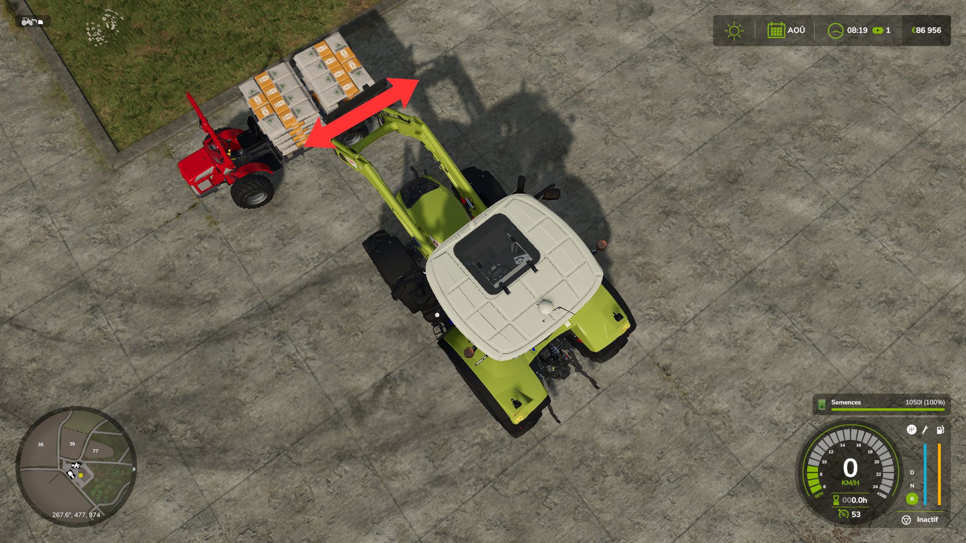 Front loaders with side shifting