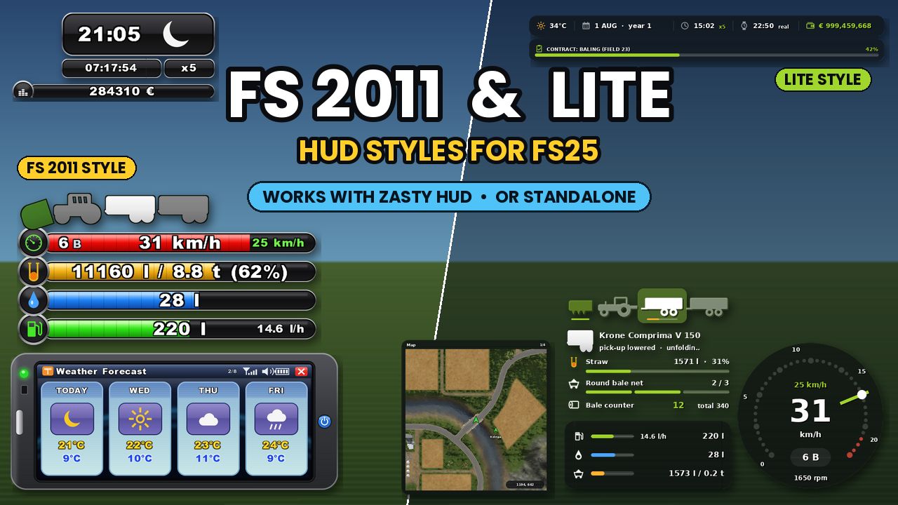 FS2011 HUD Style (Addon for Zasty HUD)
