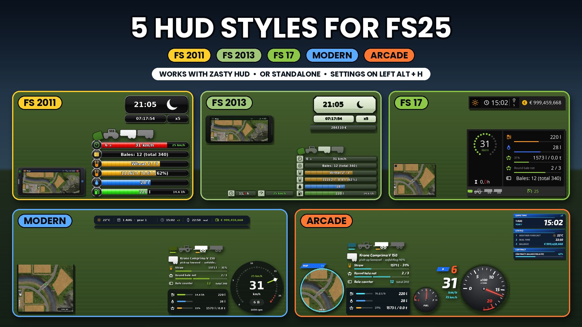 FS2011 HUD Style (Extension pour Zasty HUD)