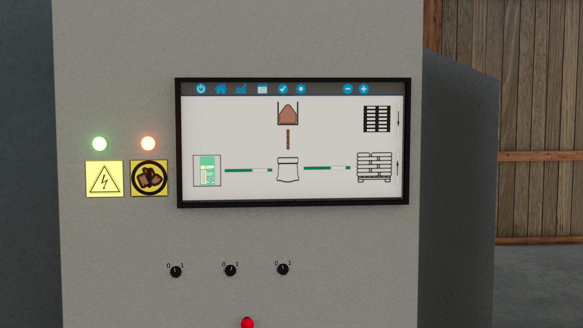 W pełni animowany system produkcji pellet drewna