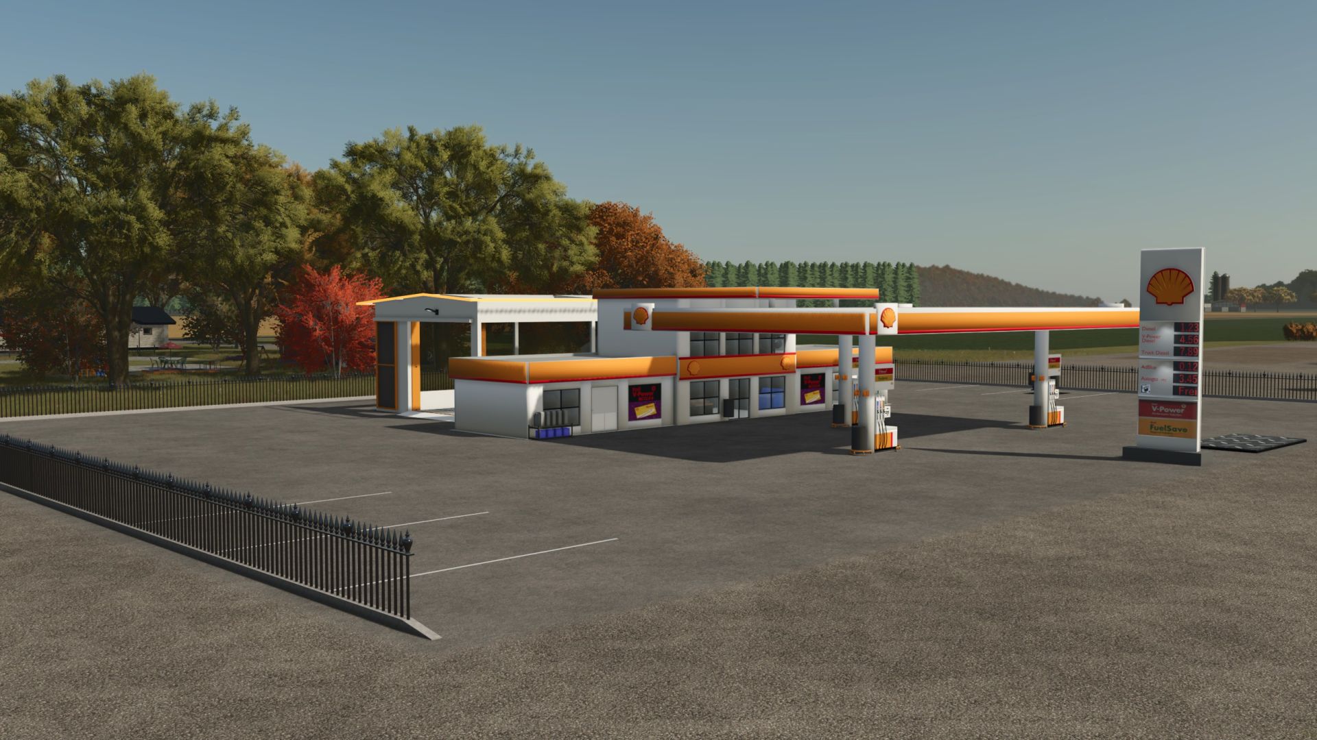 Station-service avec lave-auto