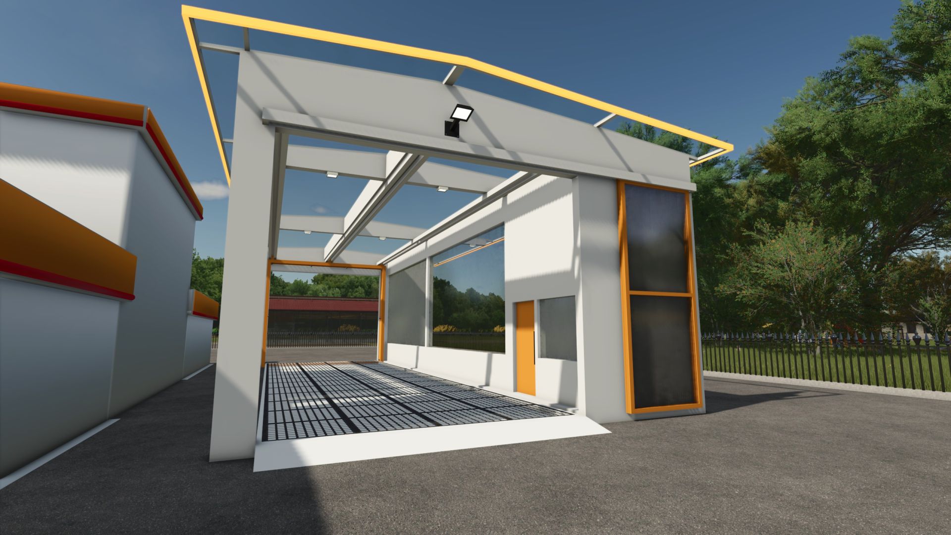 Station-service avec lave-auto