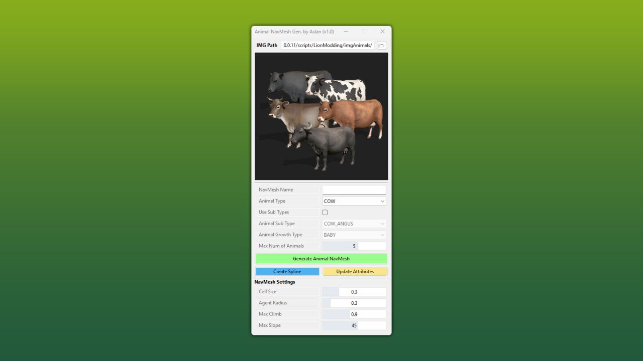 Guión G10: ganancia de malla de navegación animal. (Prefab)