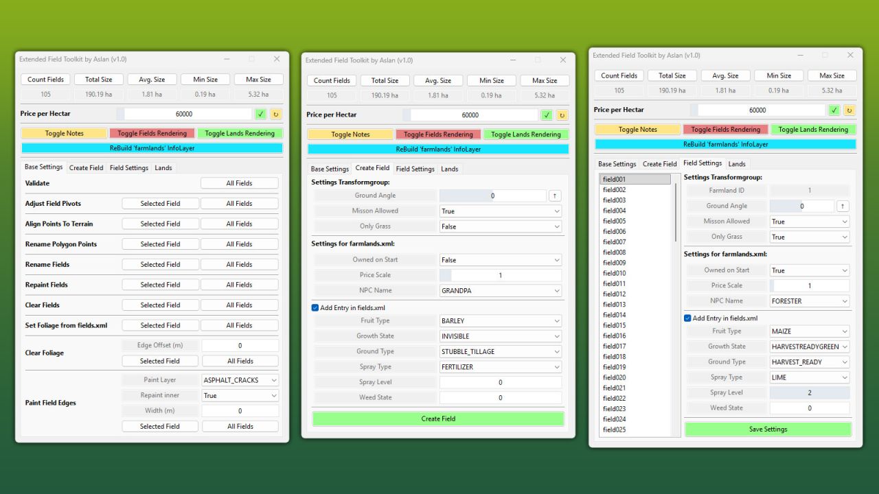 GE10 Komut Dosyası - Dahili. Saha Araç Takımı (Prefab)