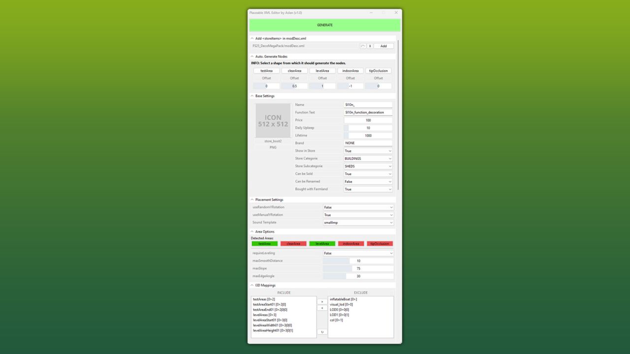 Skrypt GE10 - umieszczalny edytor XML (Prefab)