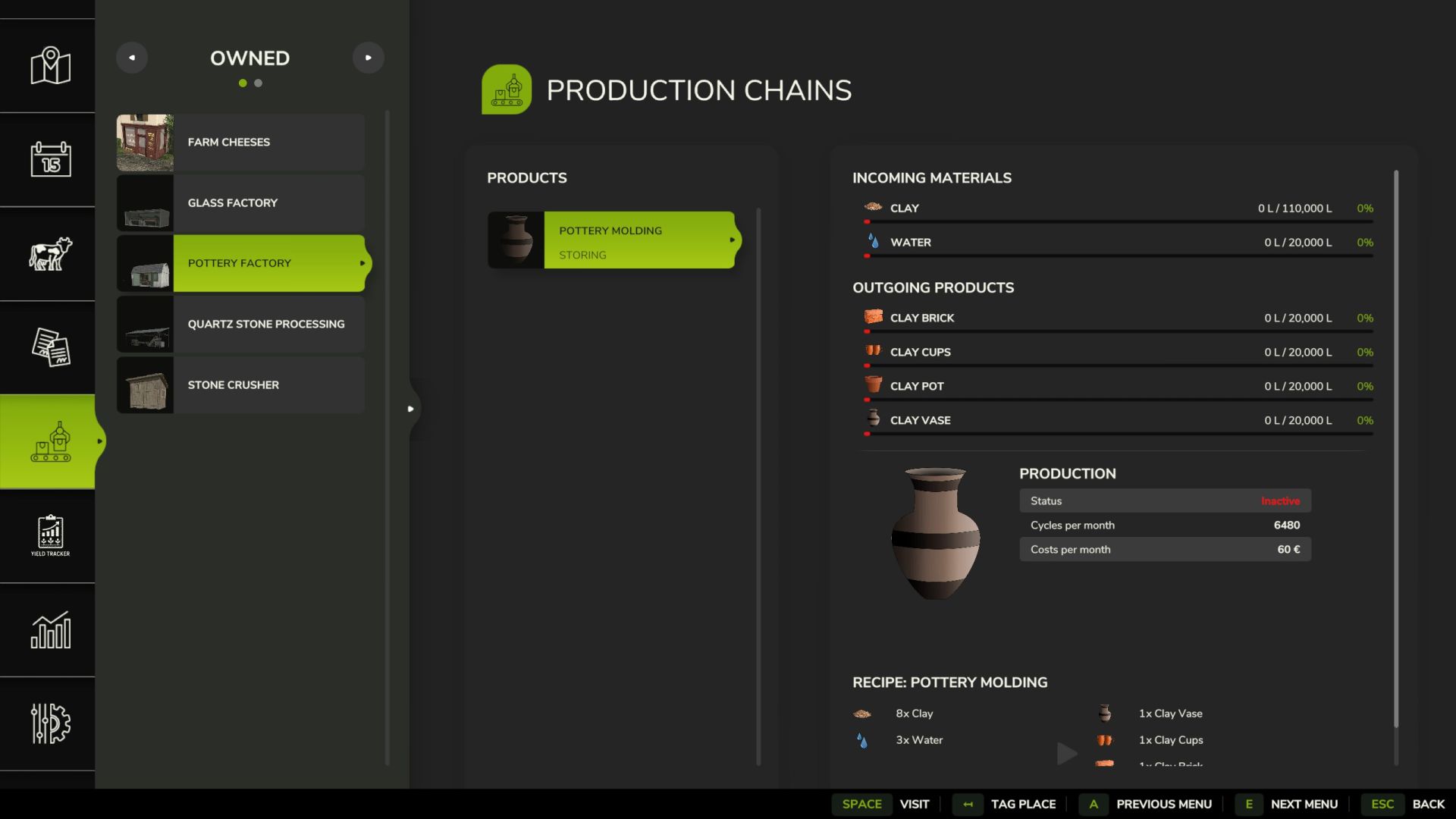 Glass and Pottery Production