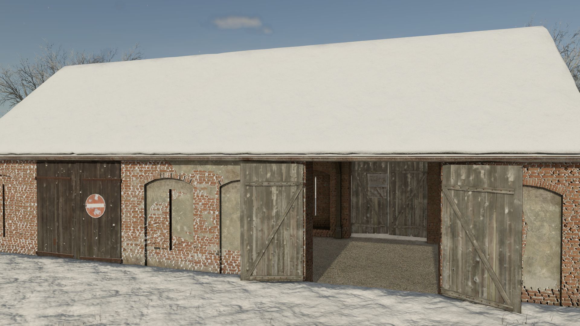 Grange de style gothique