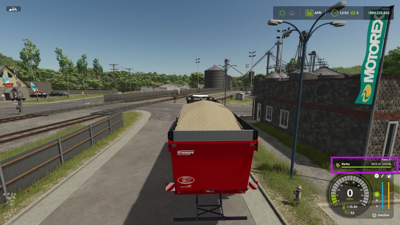 Grain Volume HUD FS25
