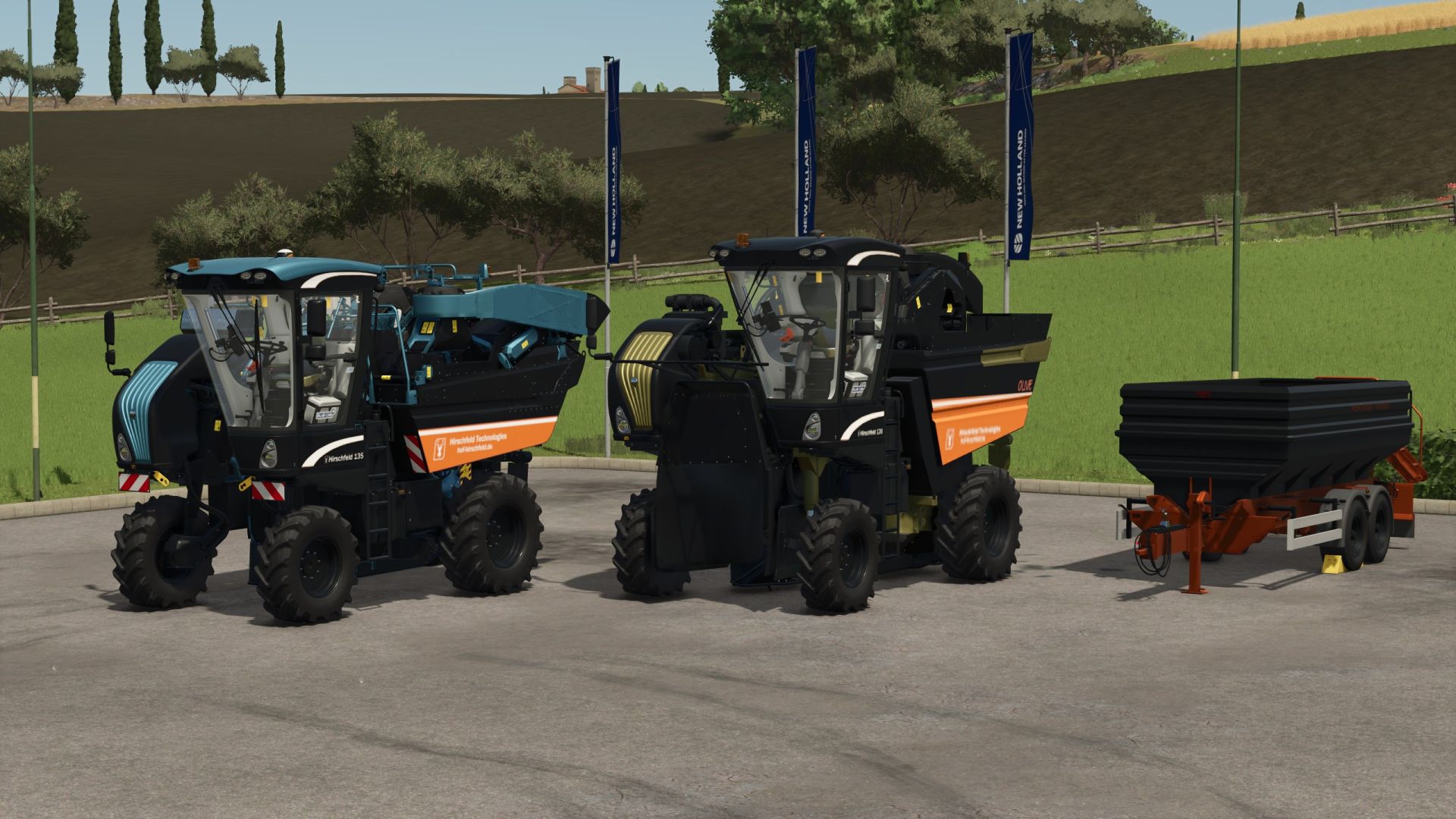 Colheitadeira de uva e azeitona