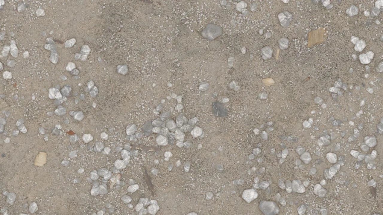 Textura de pó de cascalho + textura da estrada de terra