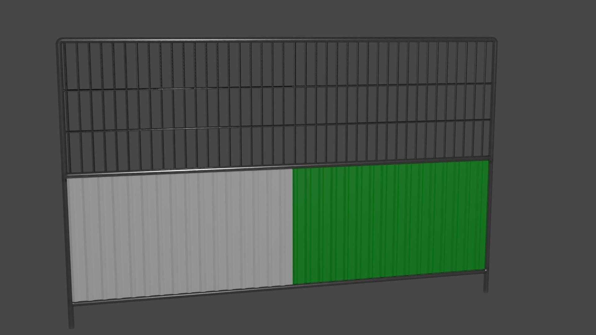 Barriera da cantiere verde e bianca