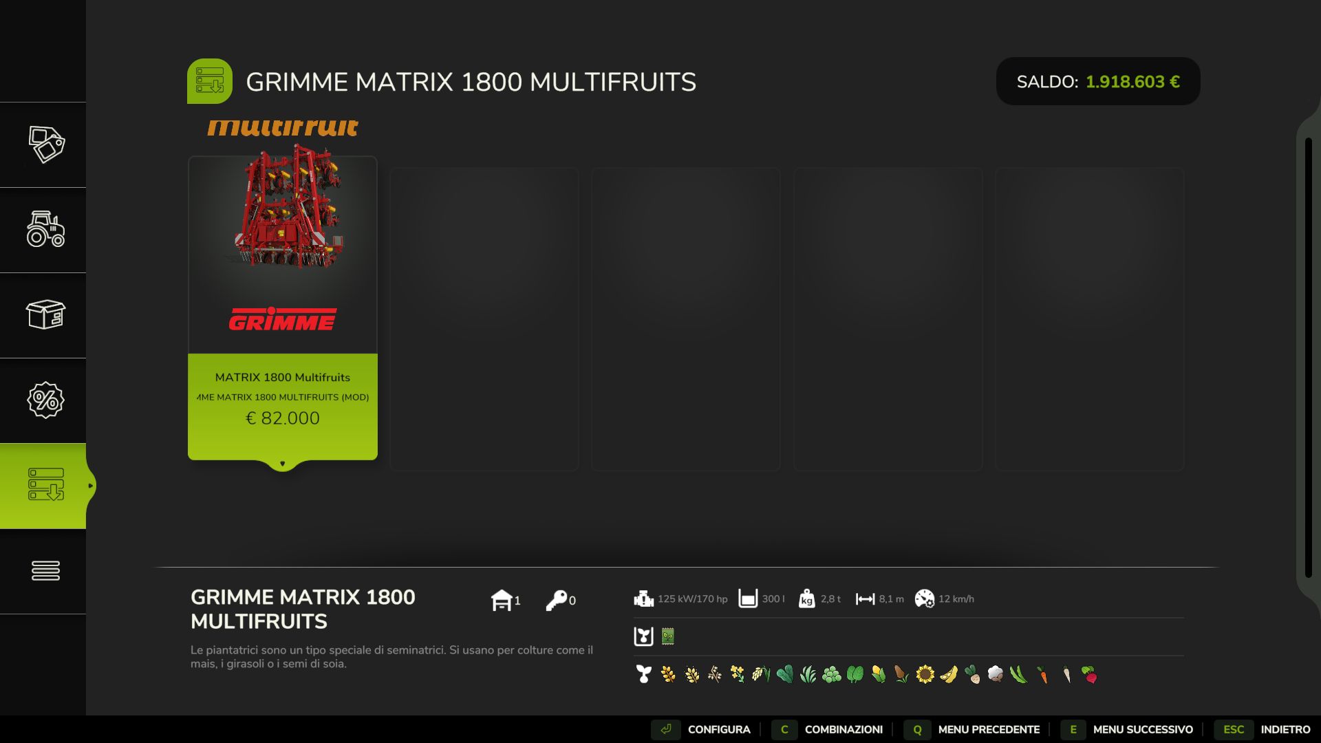 Grimme Matrix 1800 Multifrutti