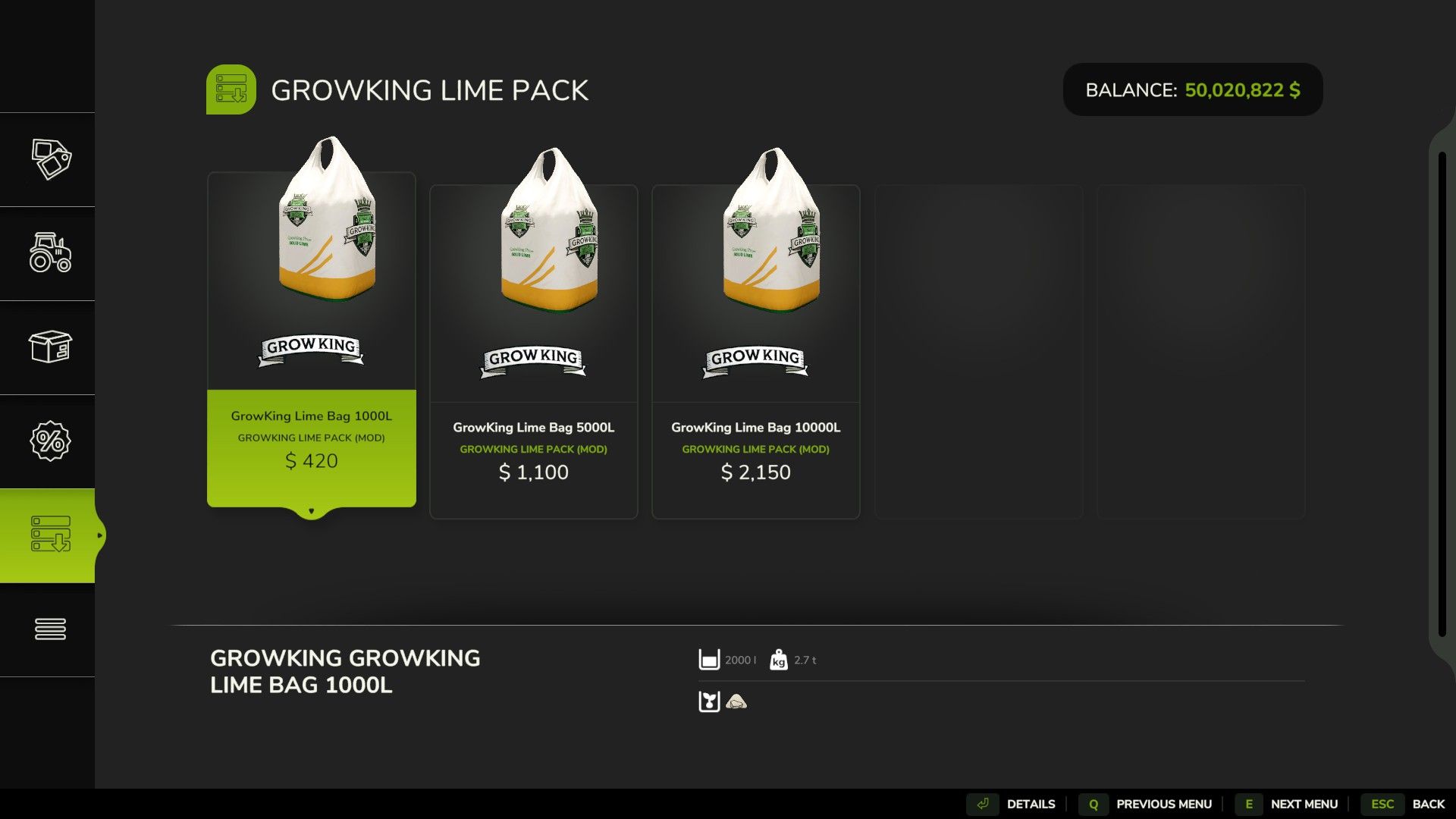 Pack de chaux solide "GrowKing"