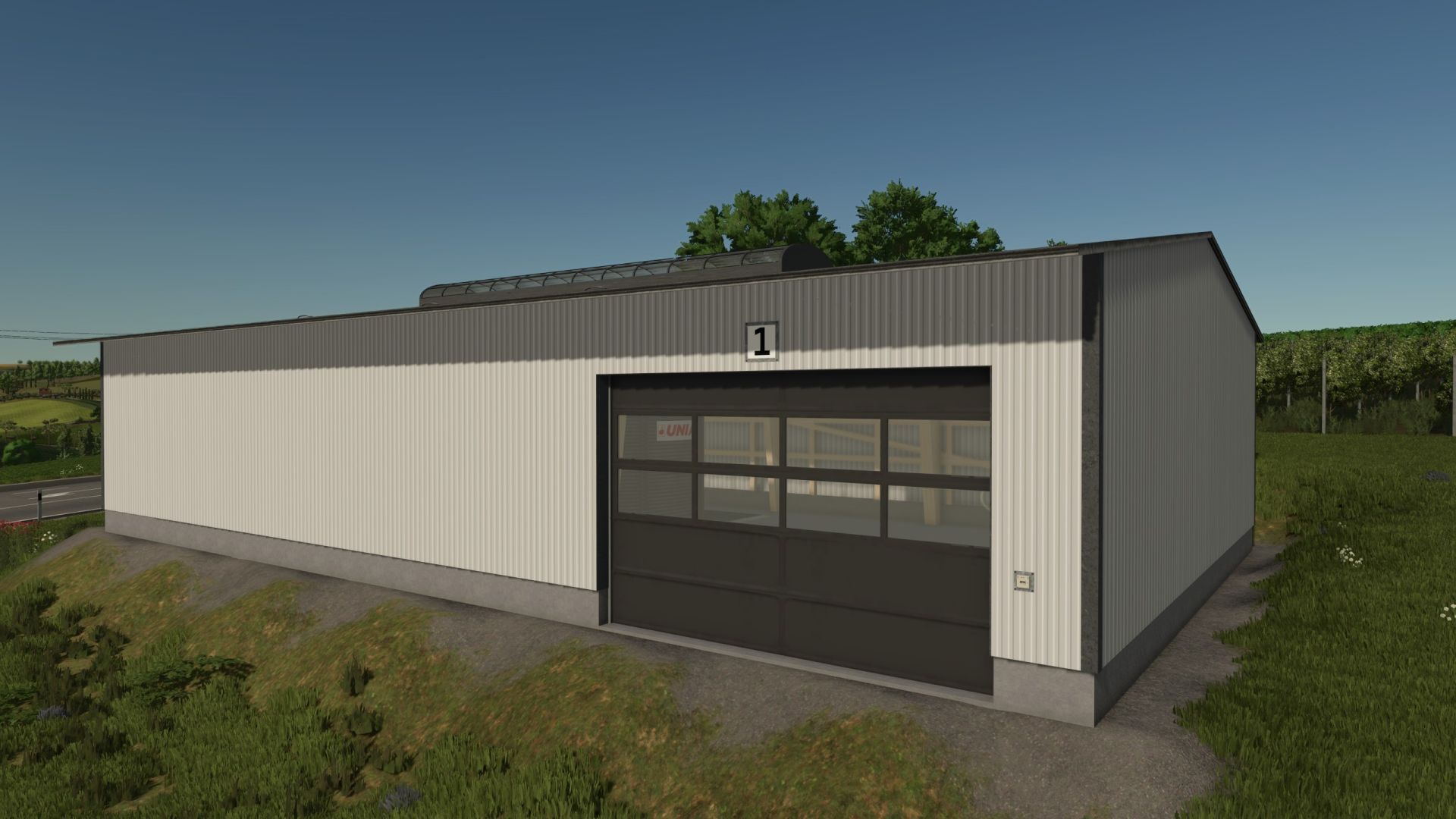 Hall with integrated silo