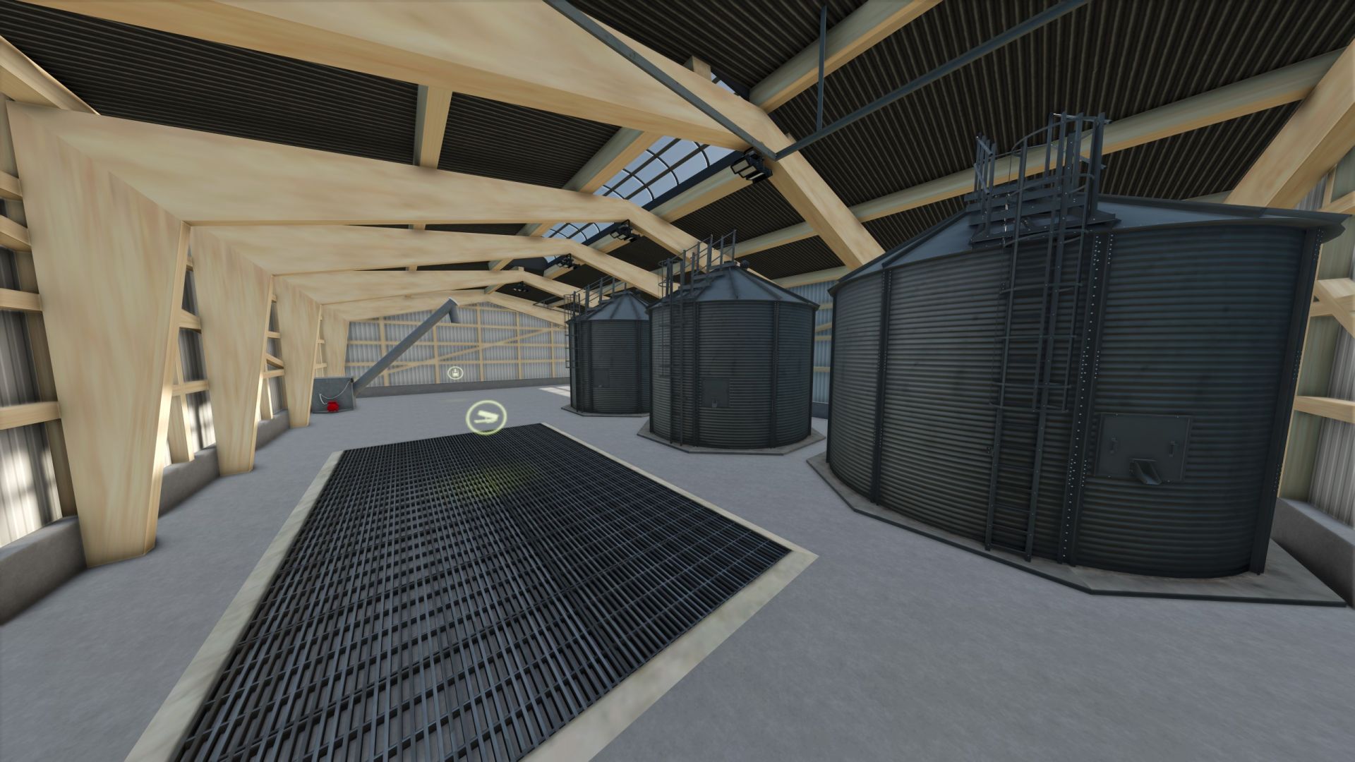 Capannone con silo integrato